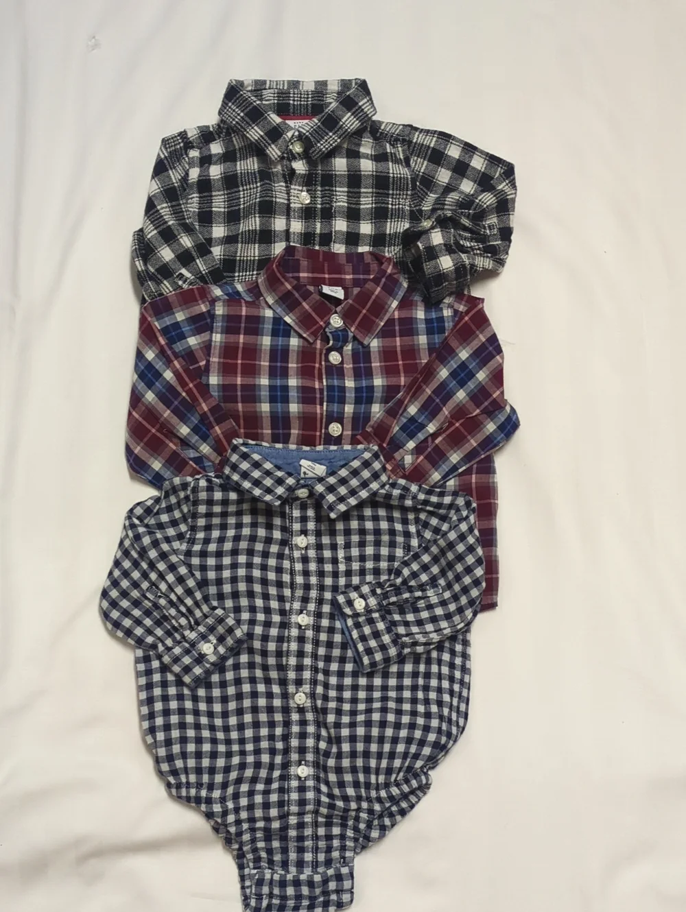Set of 3 baby gap/old navy collared shirts - 6-12 months